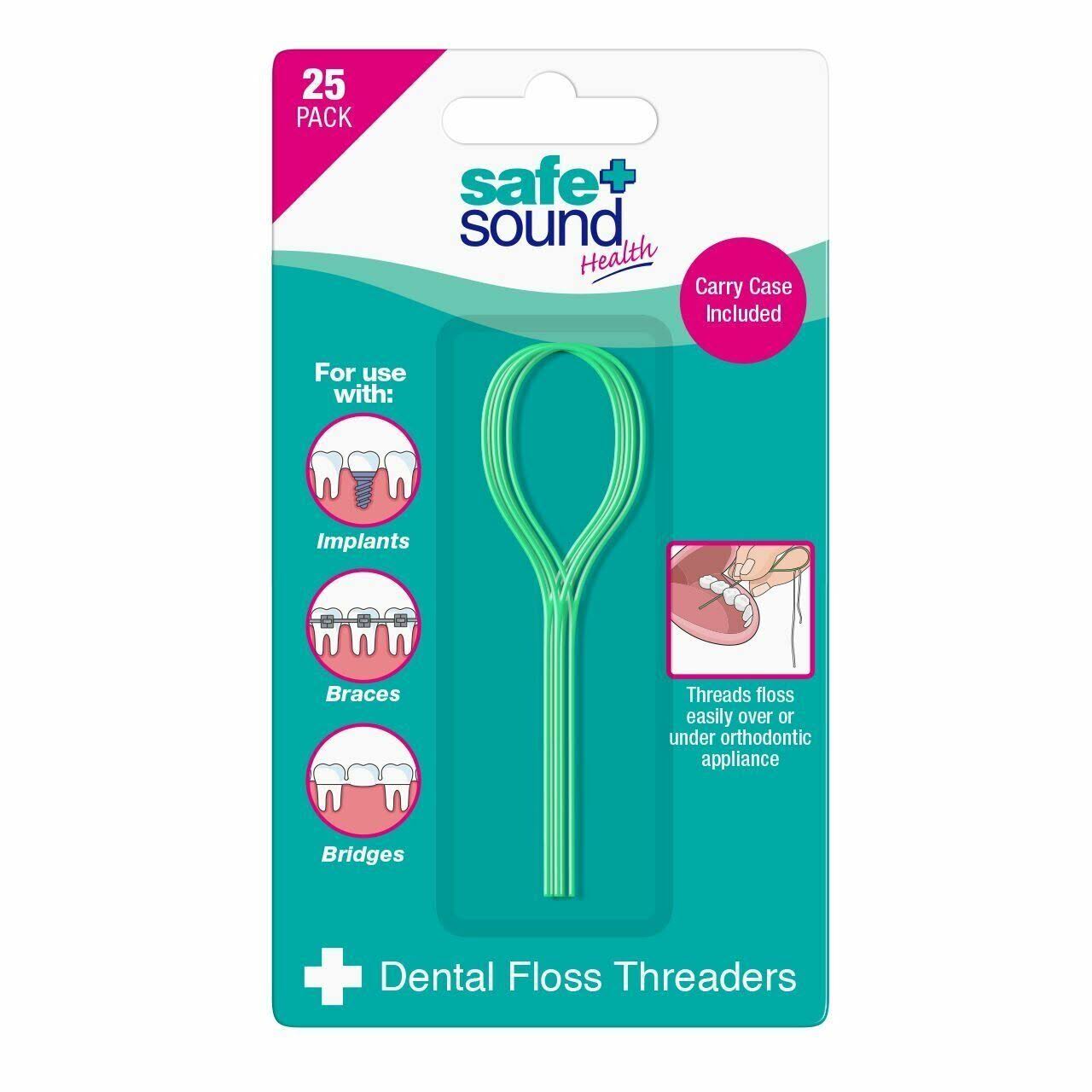 Safe + Sound Dental Floss Threaders 25 in Pack