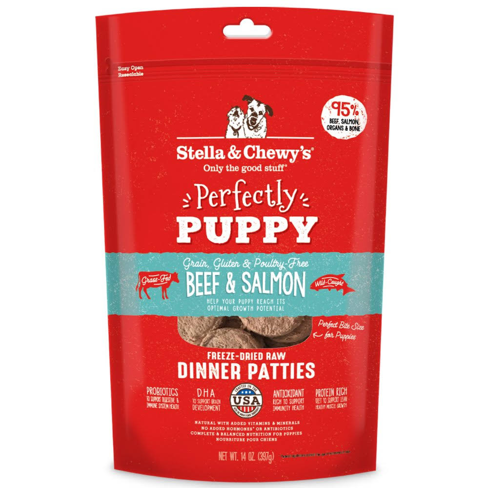 Stella and Chewy's Freeze-Dried Raw Beef and Salmon Patties for Puppies 14 Ounce