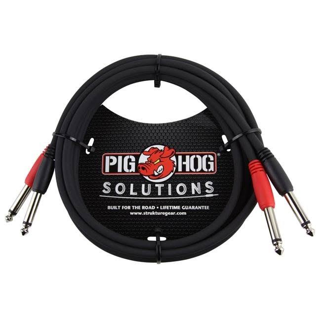 Pig Hog Dual Cable - 6' 0.25" to 0.25"