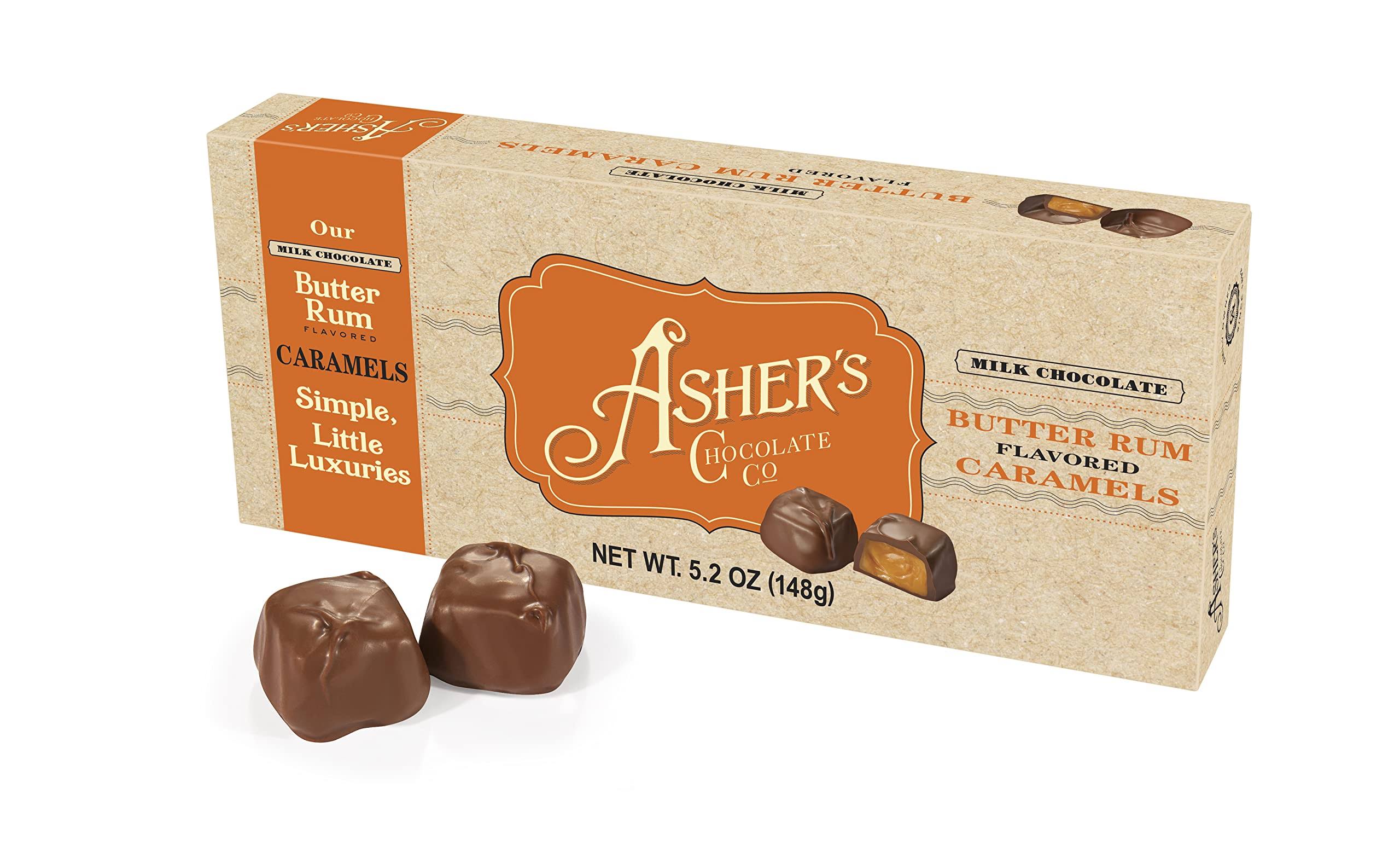 Asher's Chocolates, Milk Chocolate Covered Caramels, Gourmet Sweet and Salty Candy, Small Batches of Kosher Chocolate, Family Owned Since 1892 (Milk