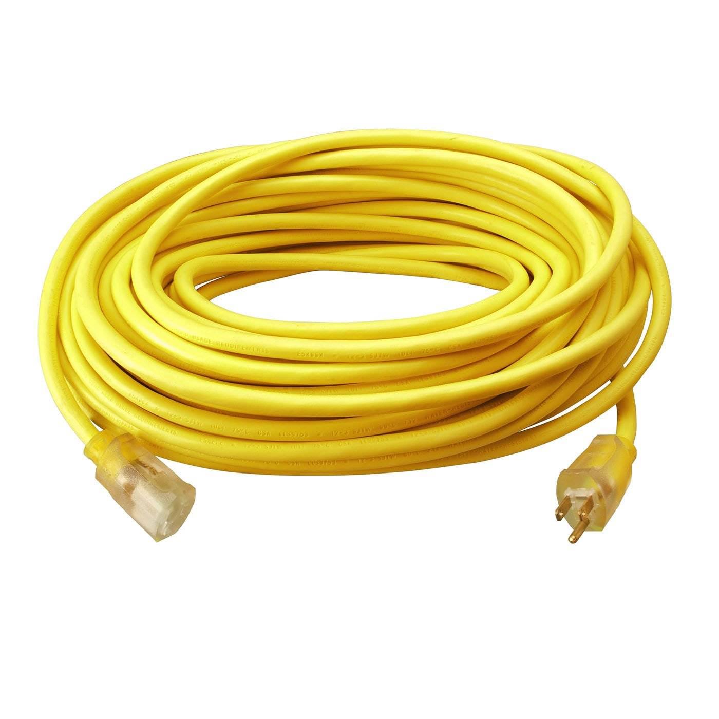 Coleman Cable Vinyl Outdoor Extension Cord with Lighted End - 100'