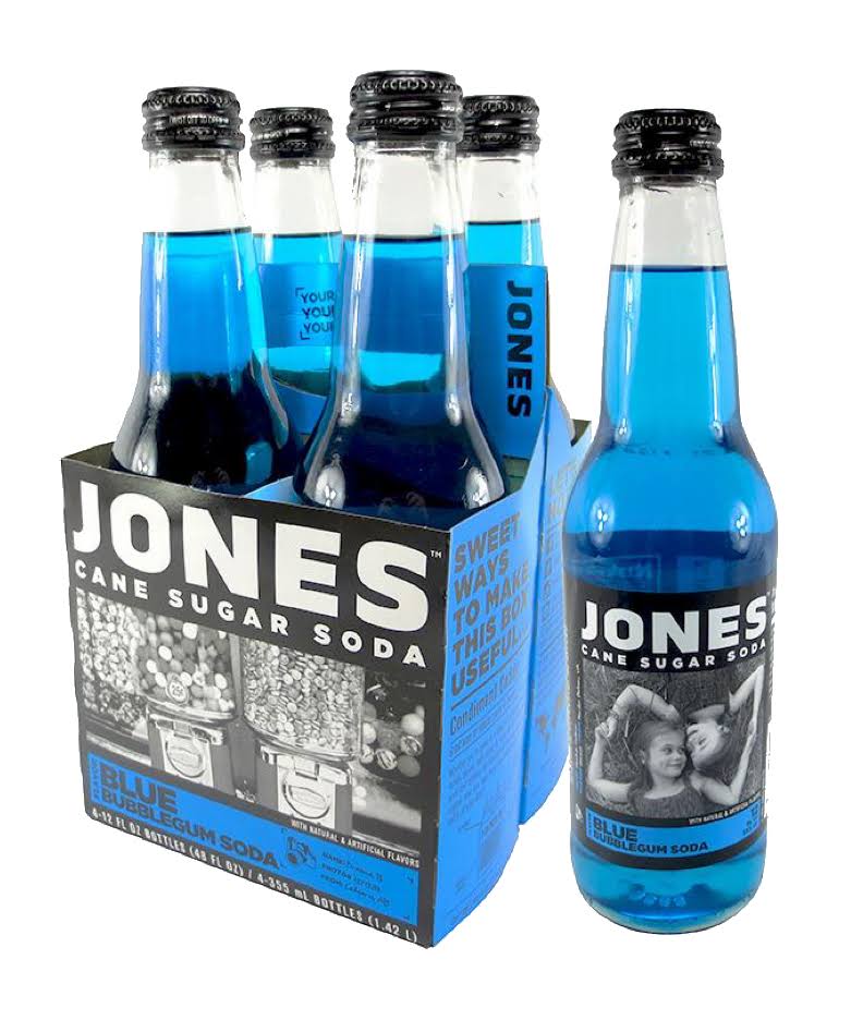 Jones Blue Soda - Bubble Gum, 12oz