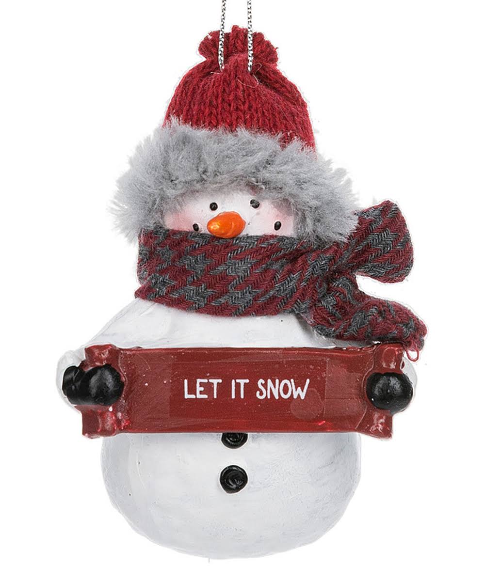 Ganz Cozy Snowman Ornament - Let It Snow
