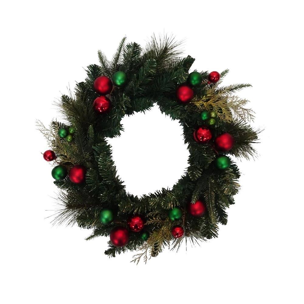 Santas Forest 38411 Decorated Garland RED/GRN 6ft