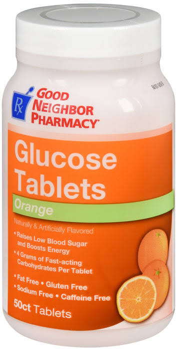 GNP Glucose Tablets Orange 50 ct