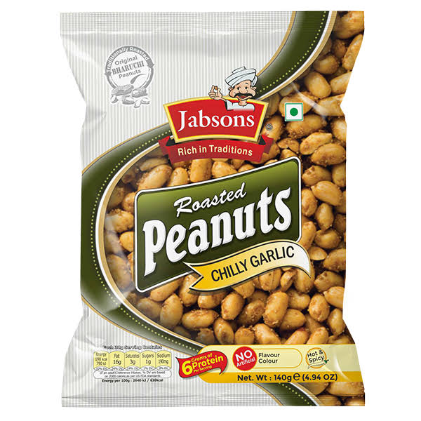Jabsons Roasted Peanuts - Chilly Garlic, 150g