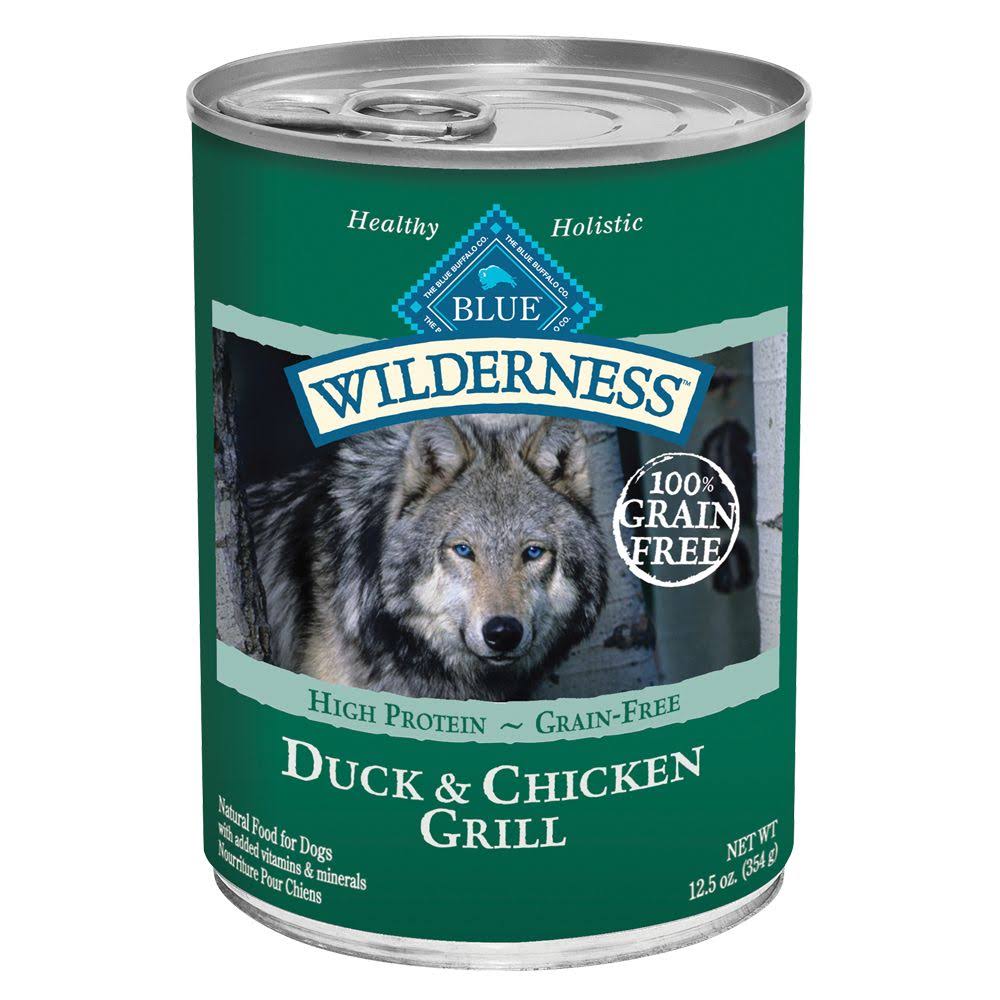 Blue Buffalo Wilderness Adult Canned Dog Food - Duck & Chicken Grill, 12.5oz