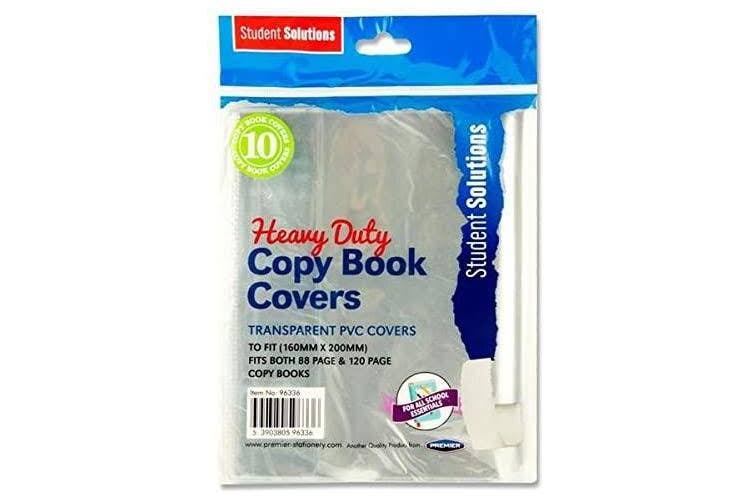 Premier Stationery 160 x 200 mm PVC Heavy Duty Notebook Cover (Pack of 10)
