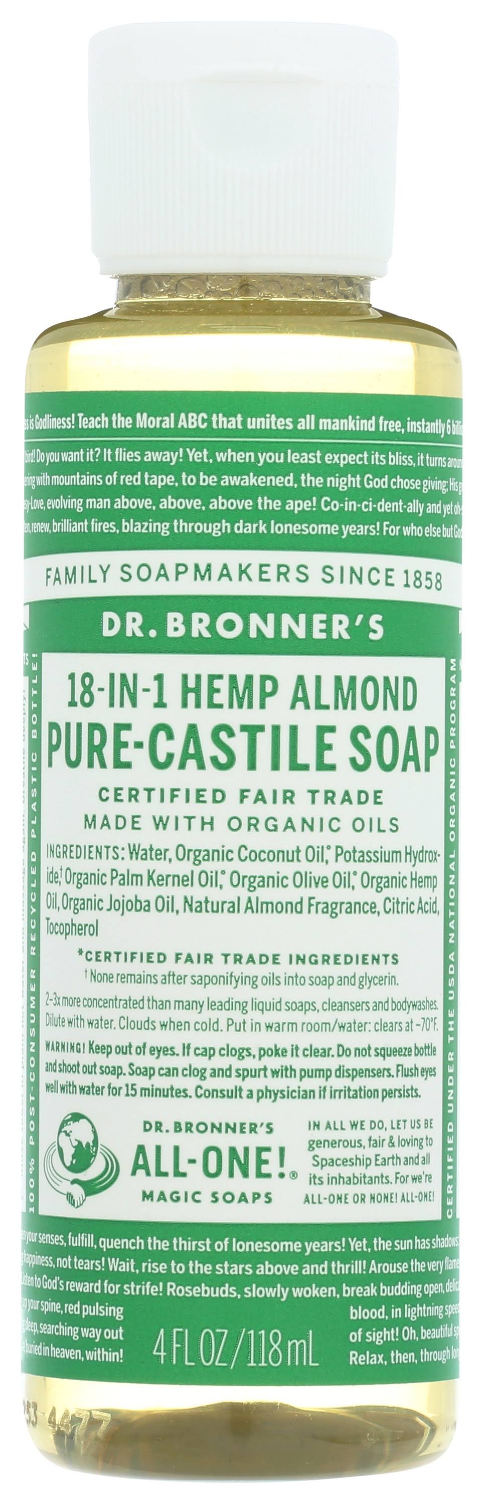 Dr. Bronner's Magic Soaps Pure-Castile Soap 18-in-1 Hemp - Almond