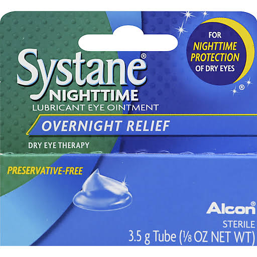 Alcon Systane Sterile Nighttime Lubricant Eye Ointment - Overnight Relief, 1/8oz