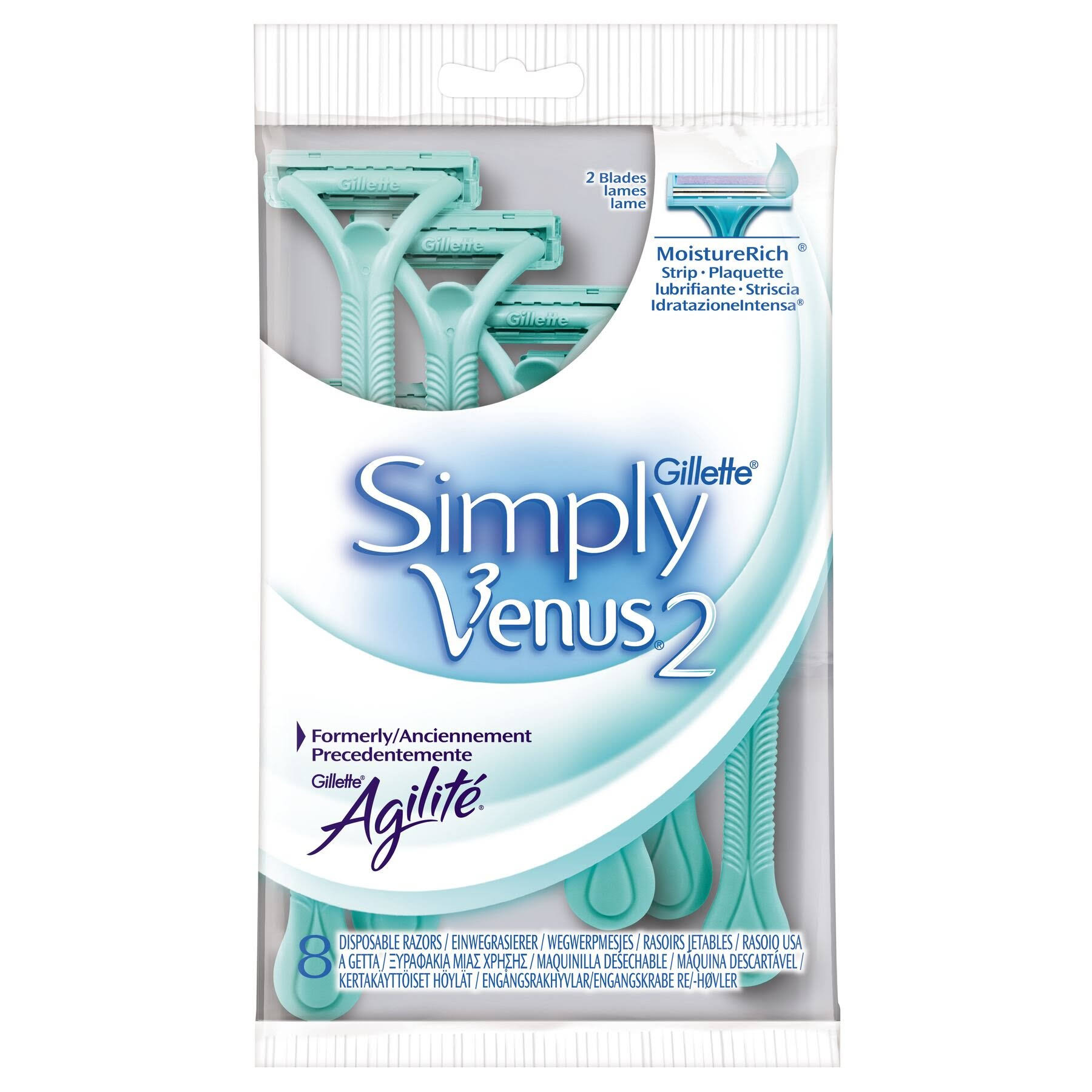 Gillette Simply Venus 2 Women's Disposable Razors - 8pk