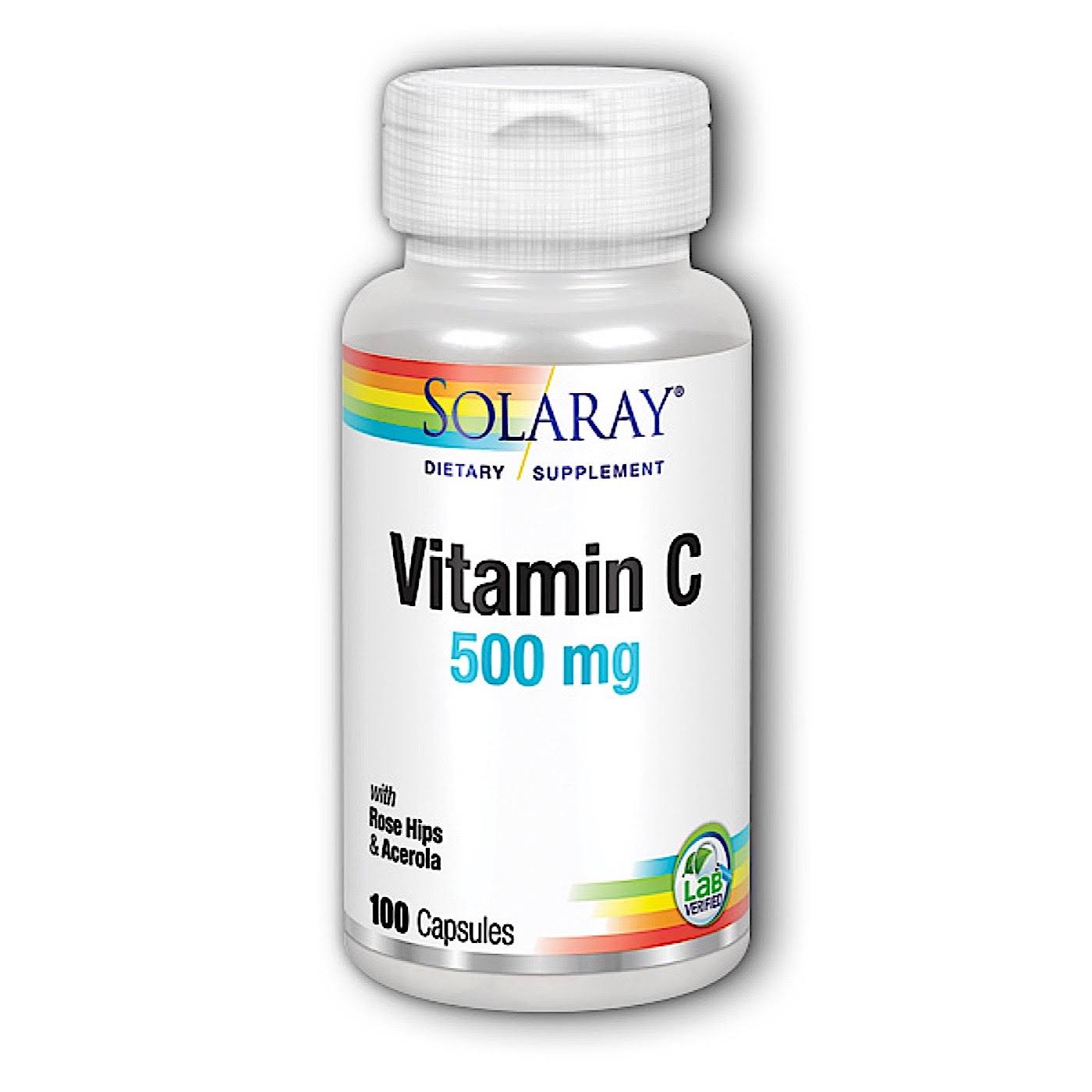 Solaray Vitamin C - 500mg, 100 Capsules