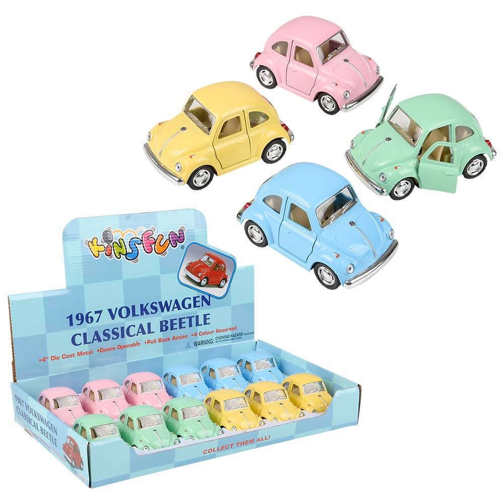 The Toy Network 4" Die-Cast Pull Back 1967 Volkswagen Classic Beetle