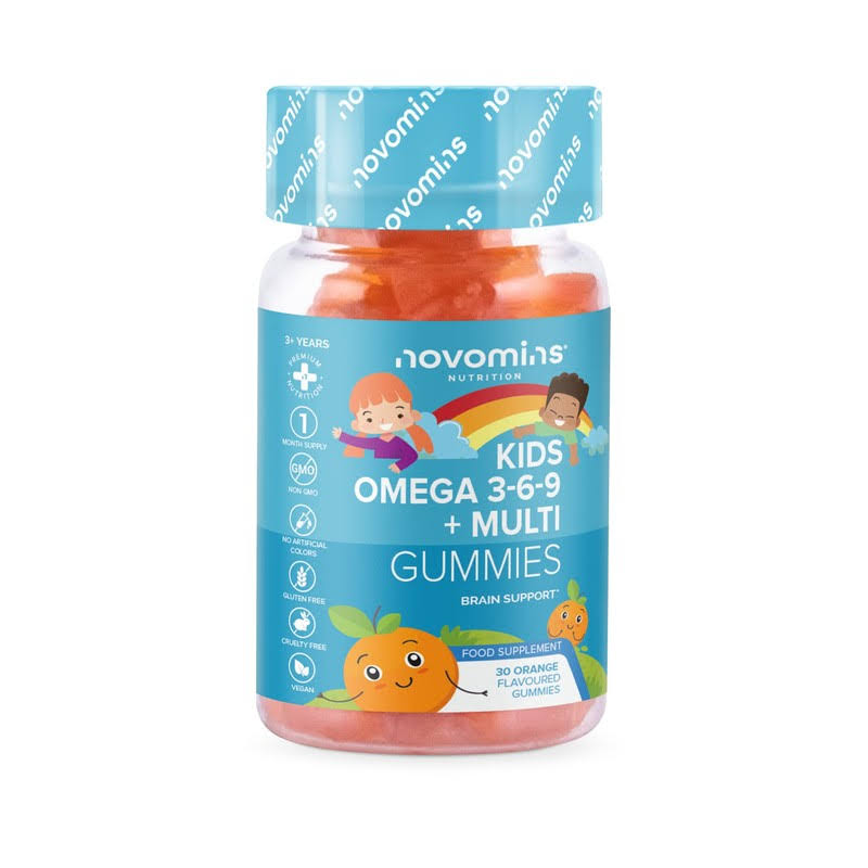 Kids Omega 3 6 9 Gummies Kids Multivitamin E D - Vegan - 1 Month Supply