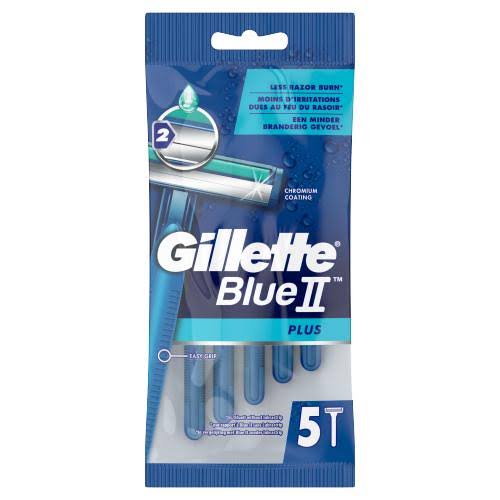 Gillette Mens BlueII Plus Disposable Razors - 5pk
