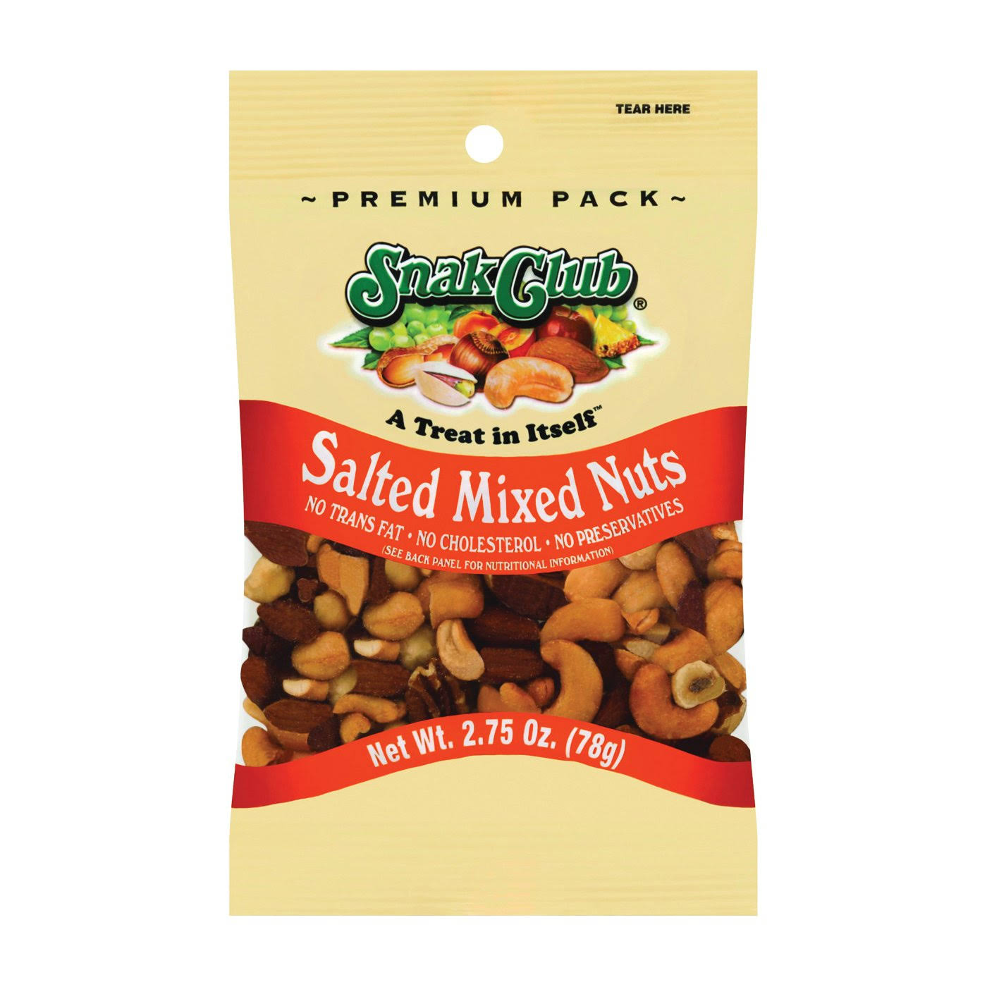 Snak Club Mixed Nuts - Salted, 2.75oz