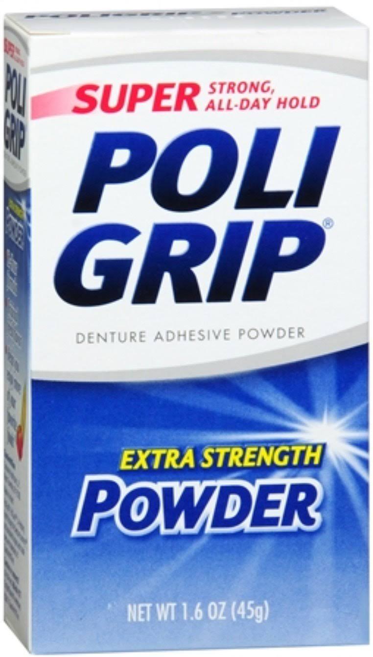 Super Poligrip Extra Strength Denture Adhesive Powder - 1.6oz