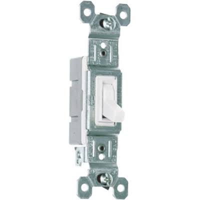 Pass & Seymour Light Switch - Single Pole, 15A, White