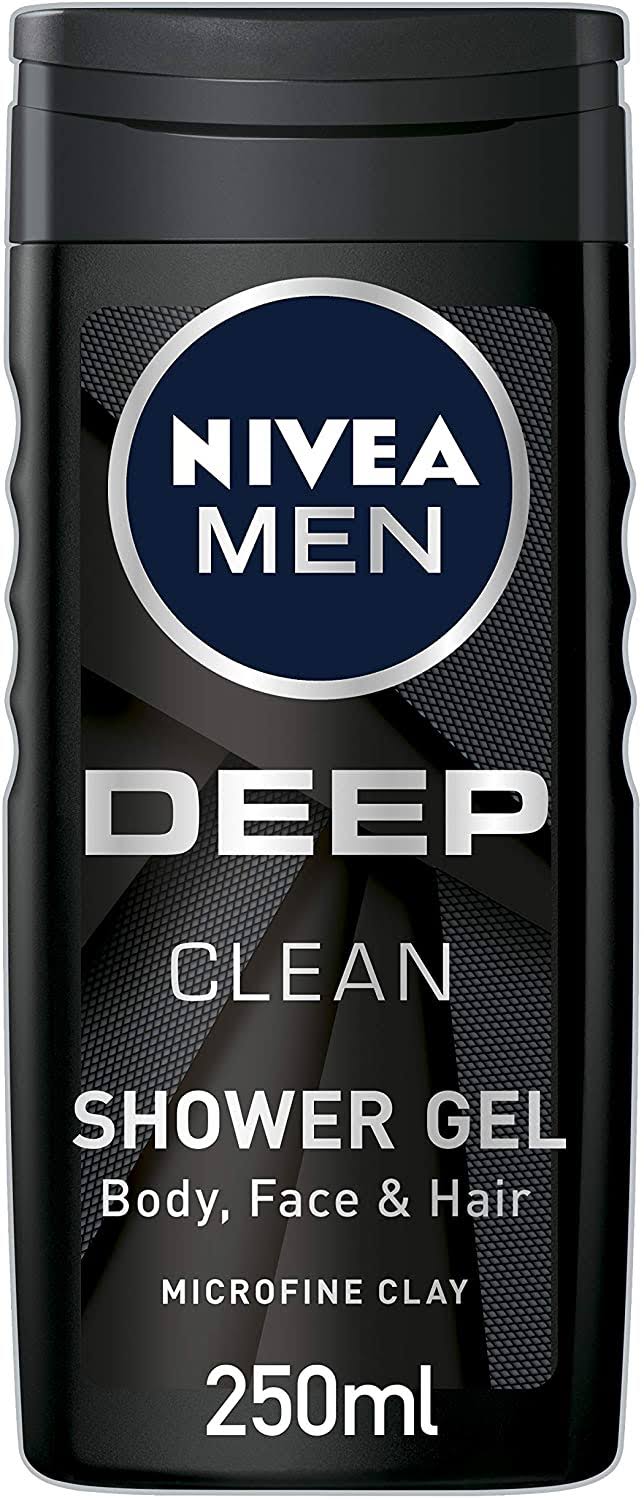 Nivea Men Shower Gel - Deep Clean, 250ml