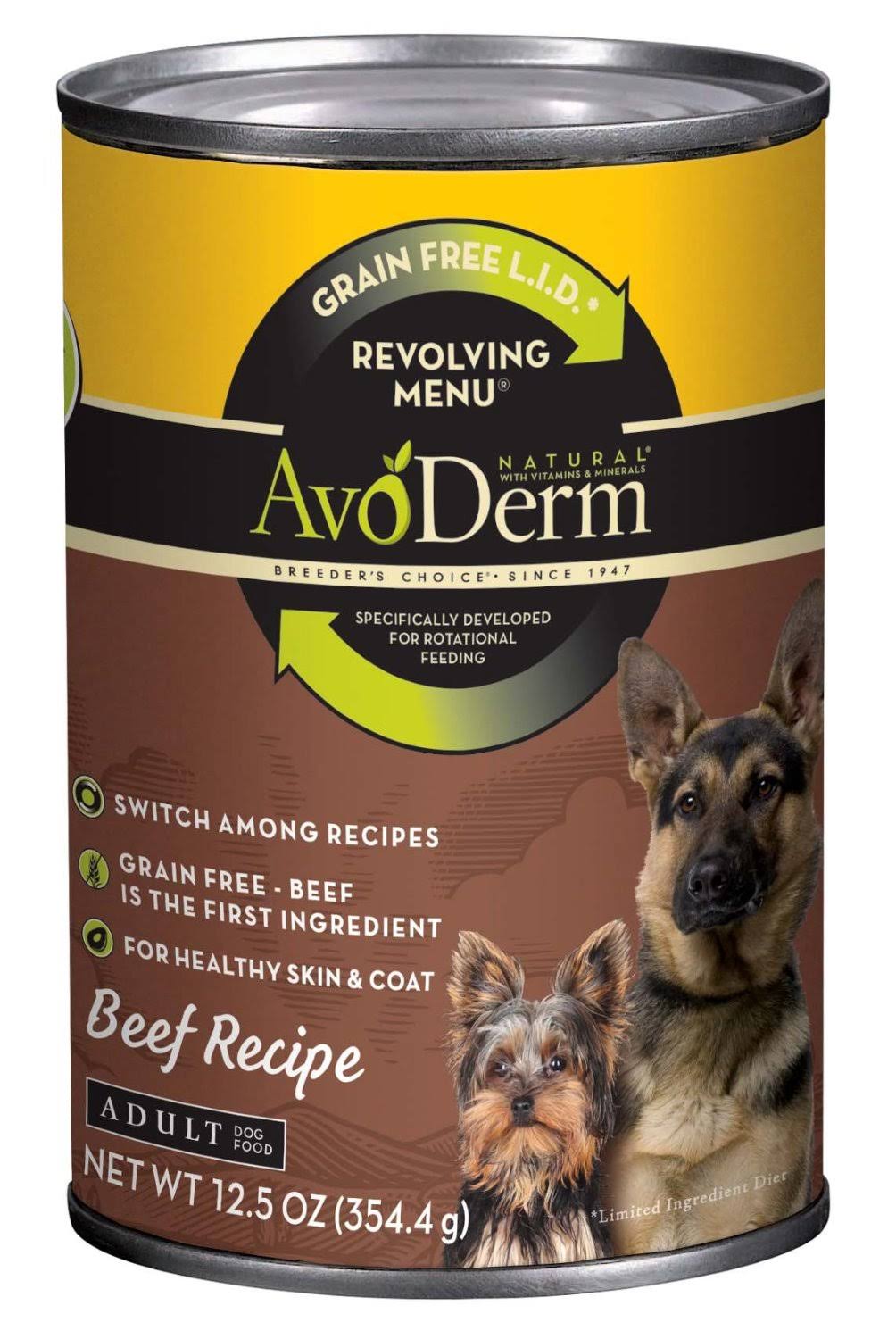 Avoderm Revolving Menu Adult Dry Dog Food - Beef Recipe, 4lbs