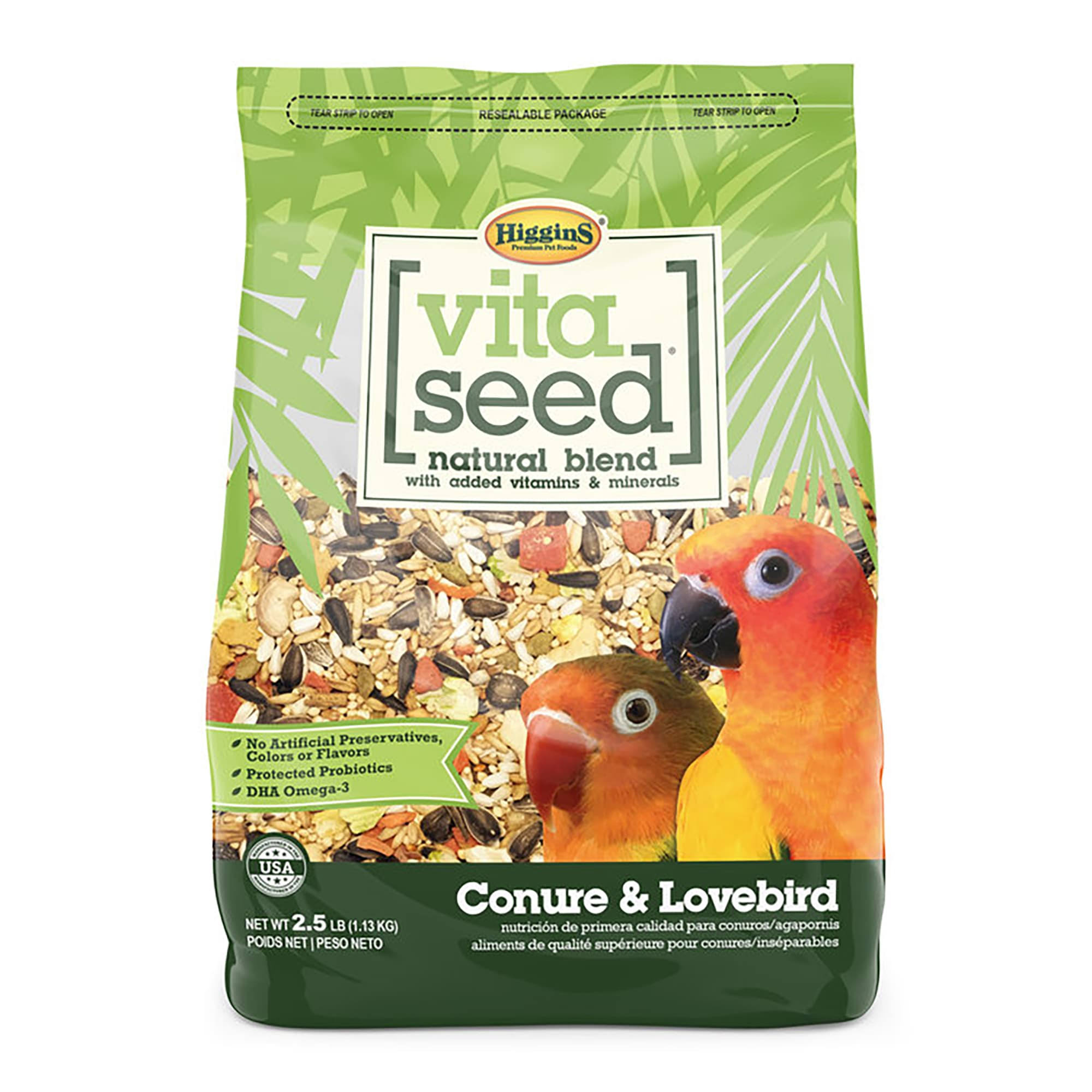 Higgins Vita Seed Conure and Lovebird Food - 2.5lbs