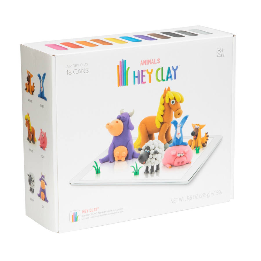 Hey Clay Animals Colorful Kids Modeling Clay Kit