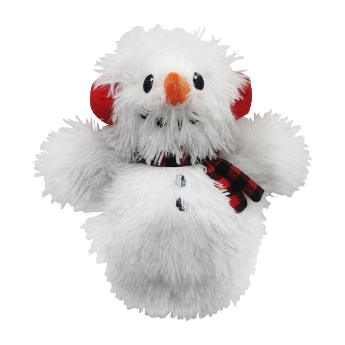 Tall Tails Fluffy Snowman Plush Dog Toy, 8-in