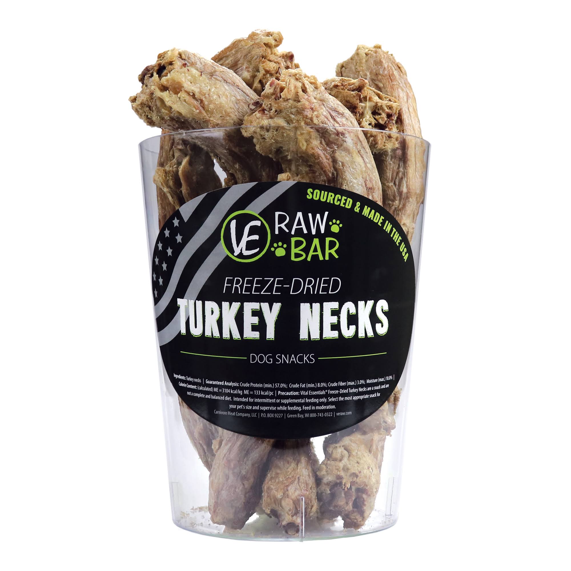 Pet Food Experts 93200538 Vital Essentials Freeze Dried Turkey Necks, 12 Count