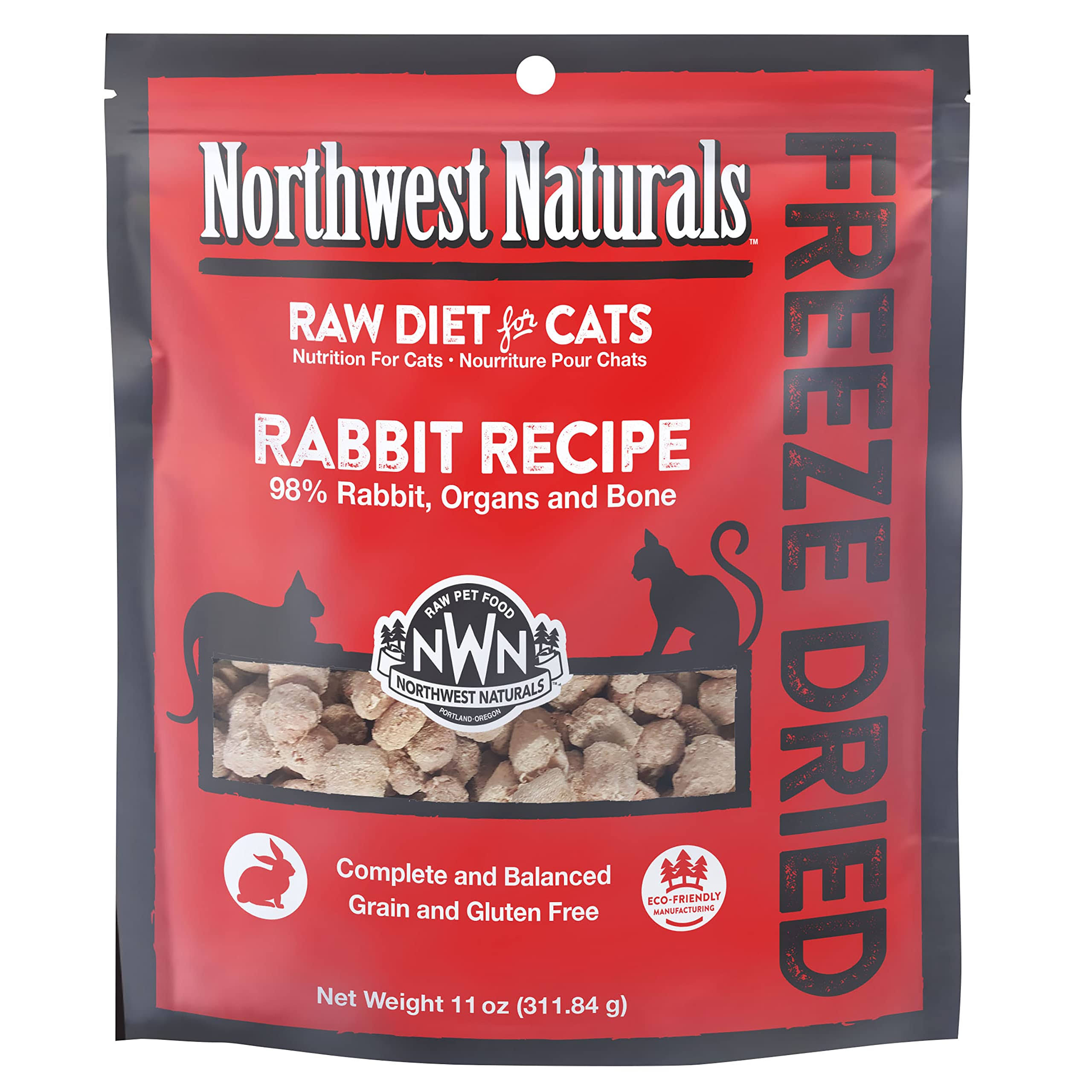 Northwest Naturals Freeze Dried Cats Nibbles Rabbit Cat Food - 11 oz