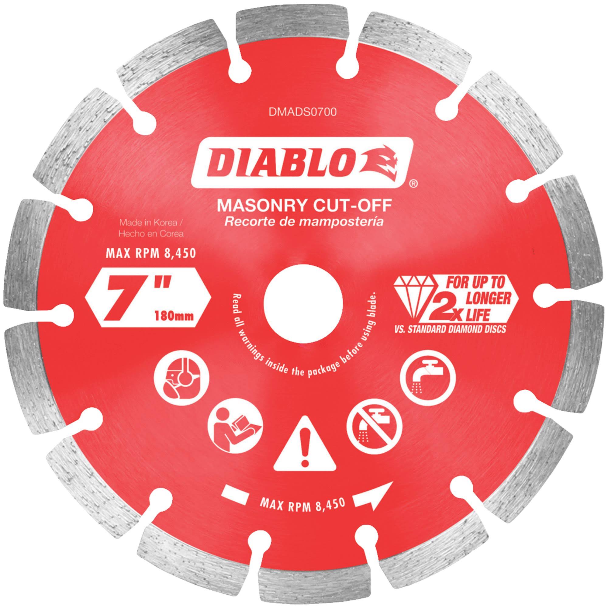 Diablo-dmads0700 7in. Diamond Segmented Cut-Off Discs for Masonry