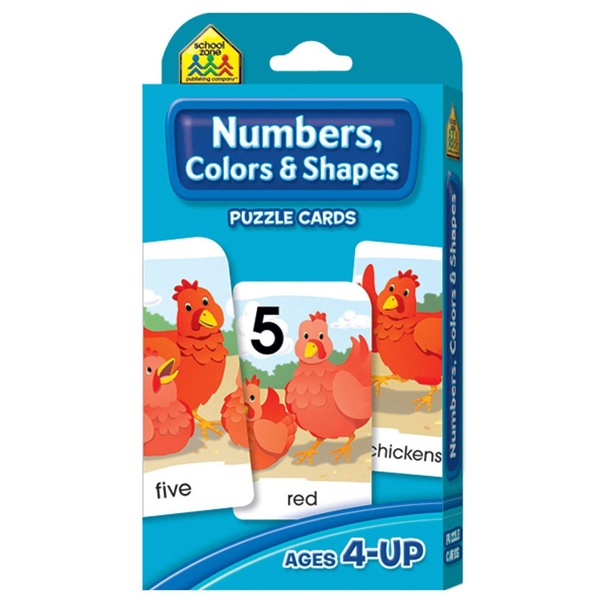 School Zone Numbers Colors and Shapes Puzzle Cards - 18 Full Color Puzzles