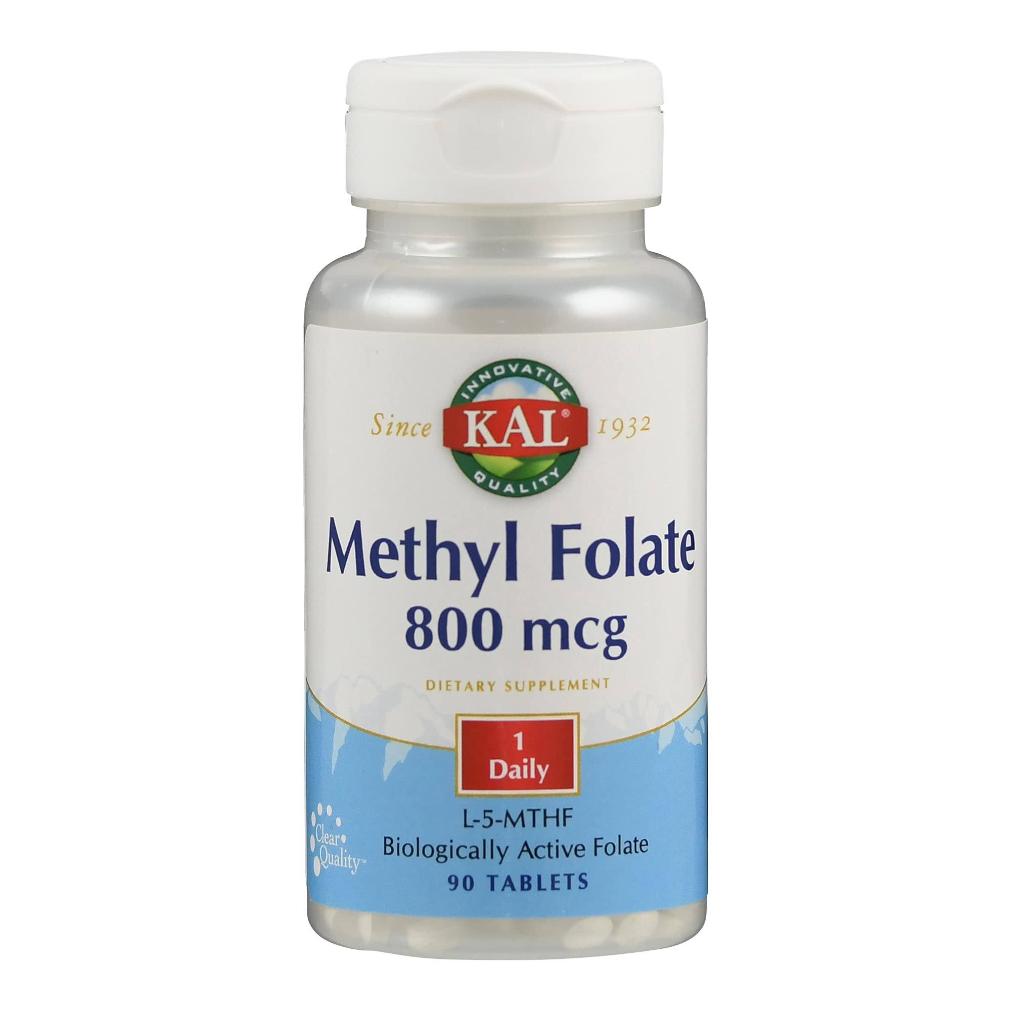 Kal Ultra Folate Dietary Supplement - 800mcg, 90 Tablets