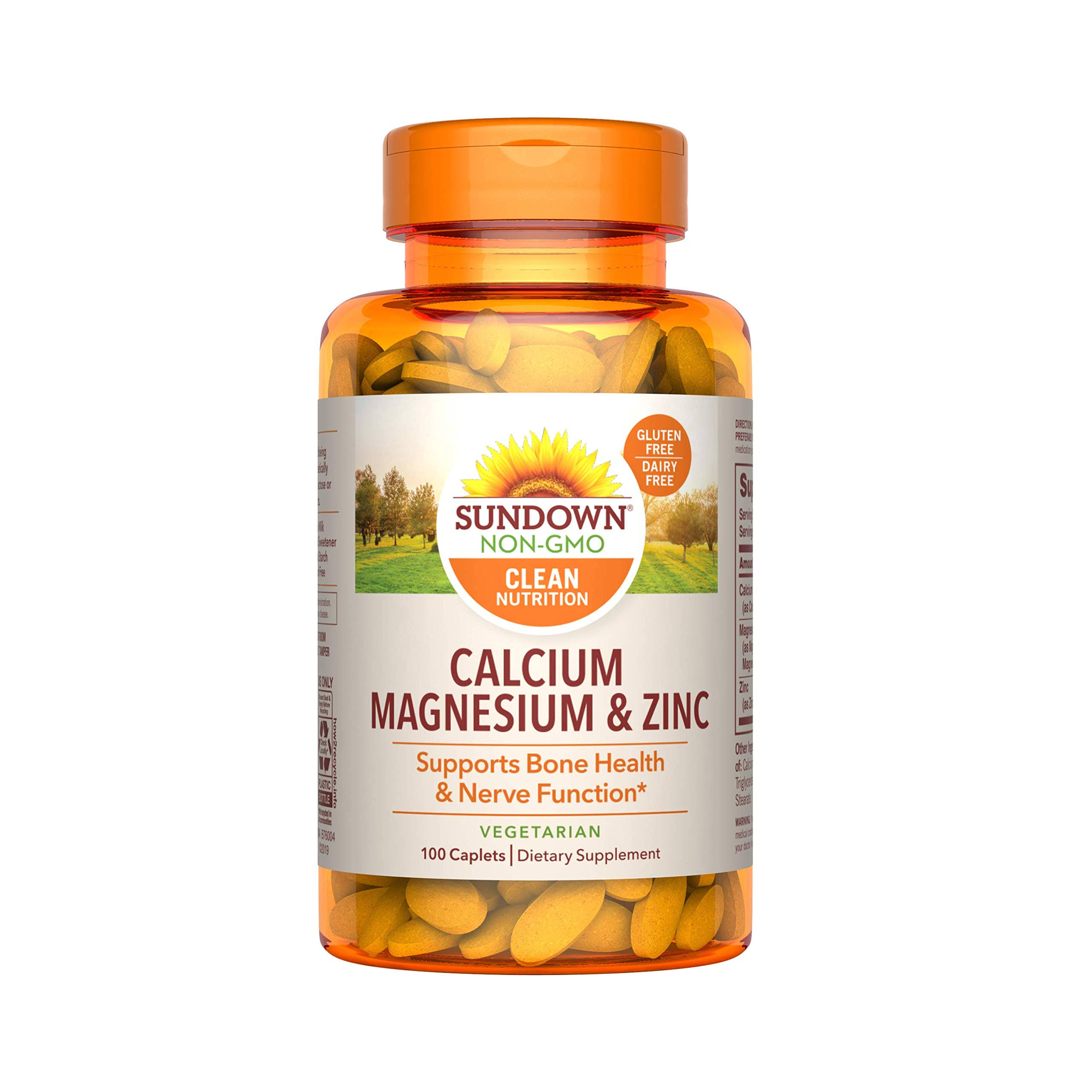 Sundown Naturals Calcium Magnesium And Zinc Supplement - 100 Caplets