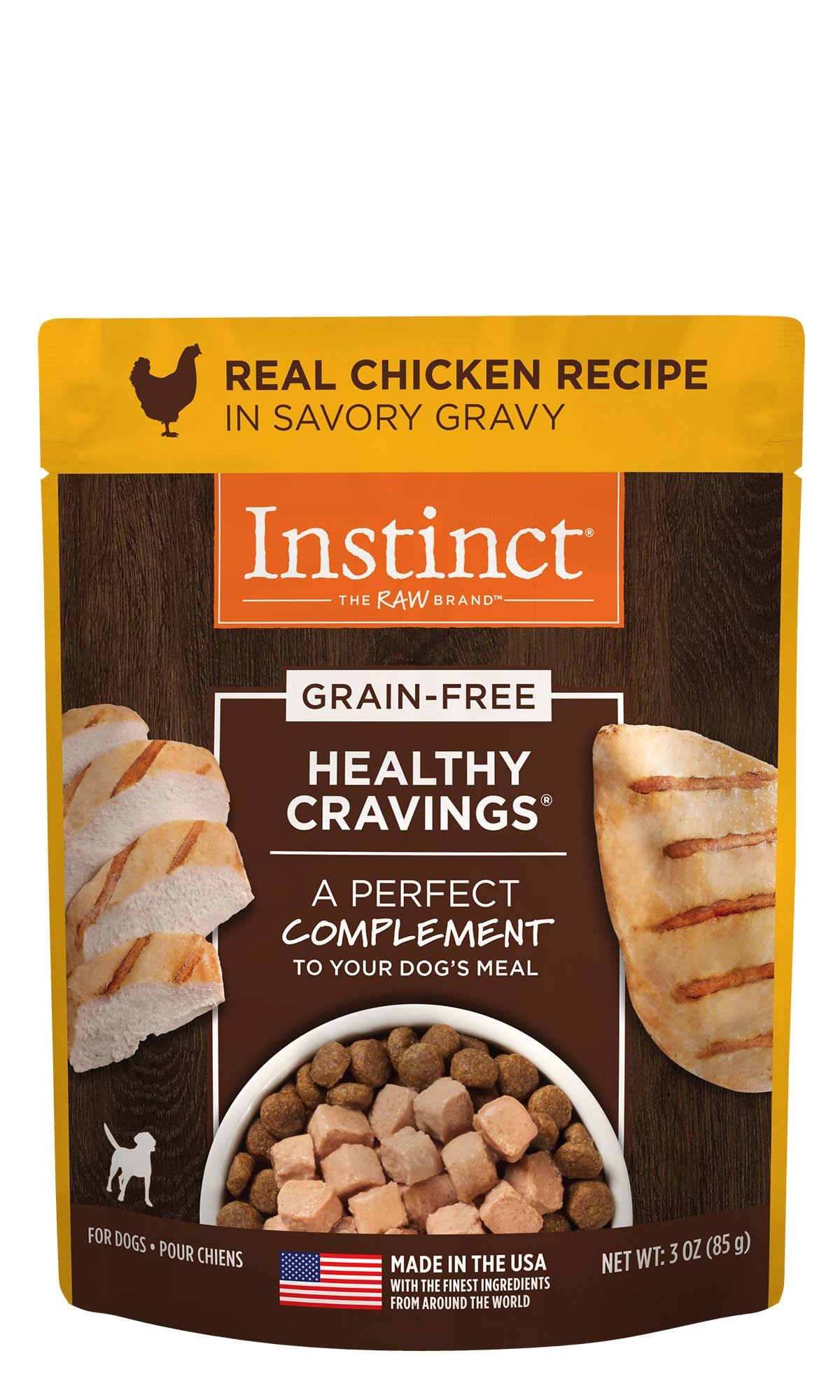 Nature's Variety Instinct Healthy Cravings Grain-Free Meal Topper for Dogs - Tender Chicken Recipe, 3oz
