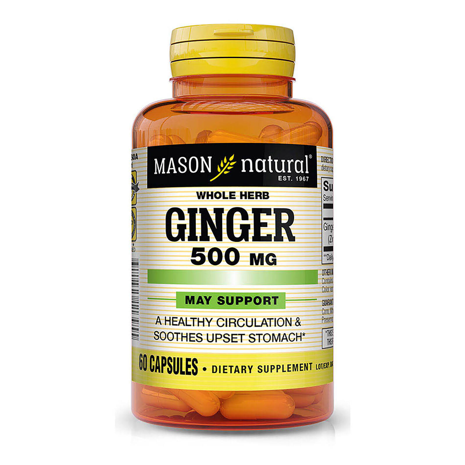 Mason Ginger 500mg Capsules - x60