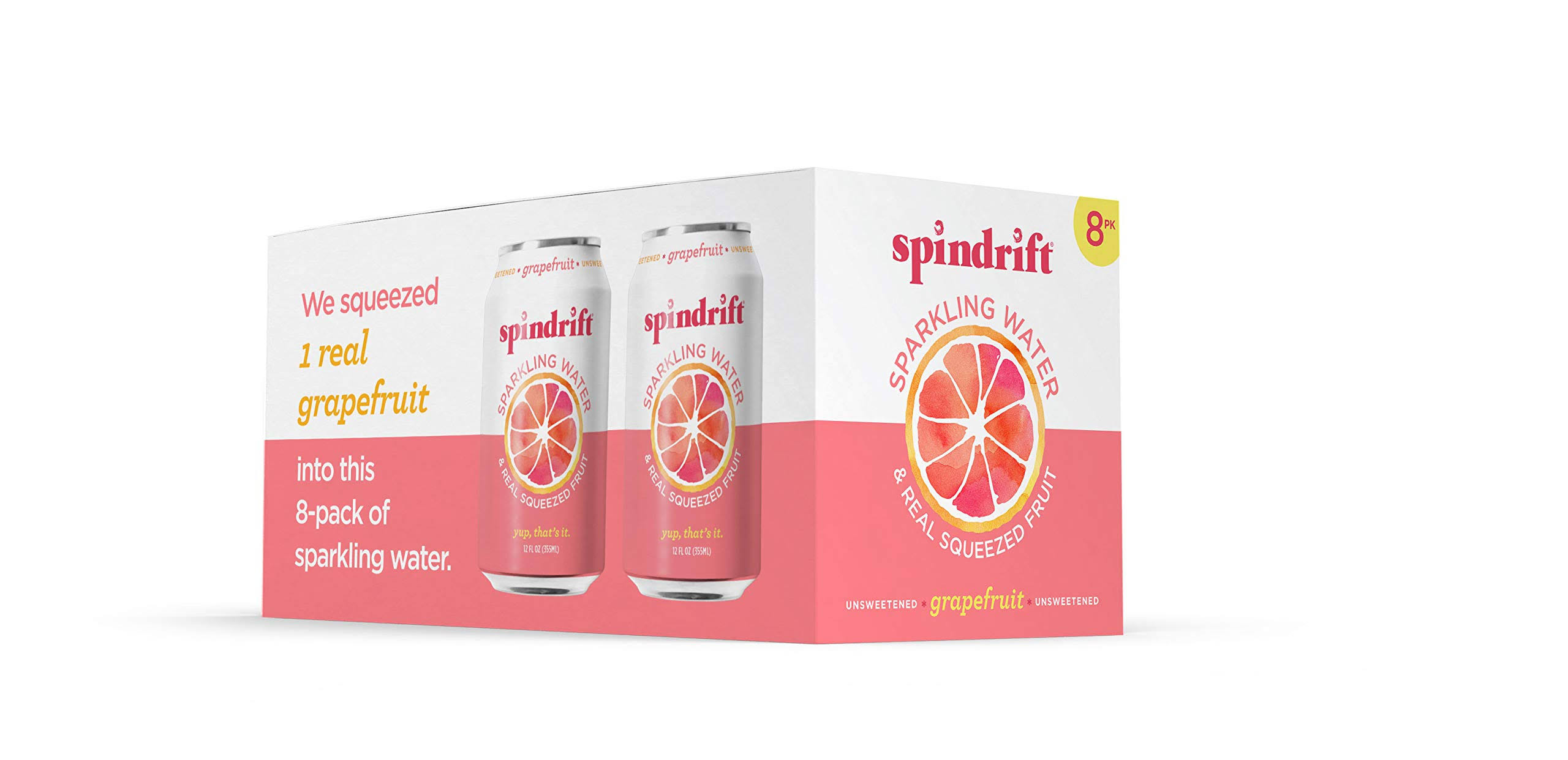 Spindrift Grapefruit Sparkling Water Pack - 8pk, 12oz