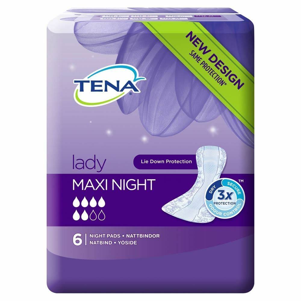 Tena Lady Maxi Night Pads - 6pk