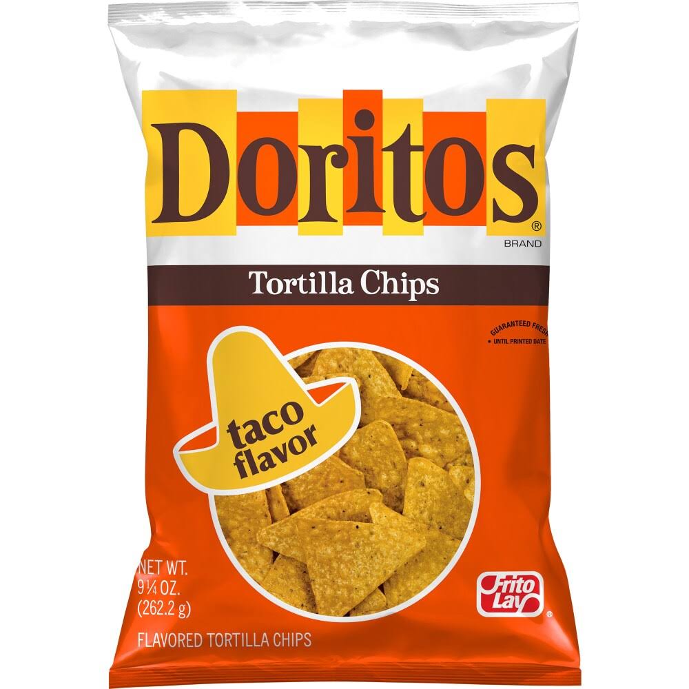 Doritos Tortilla Chips, Taco Flavor - 9.25 oz