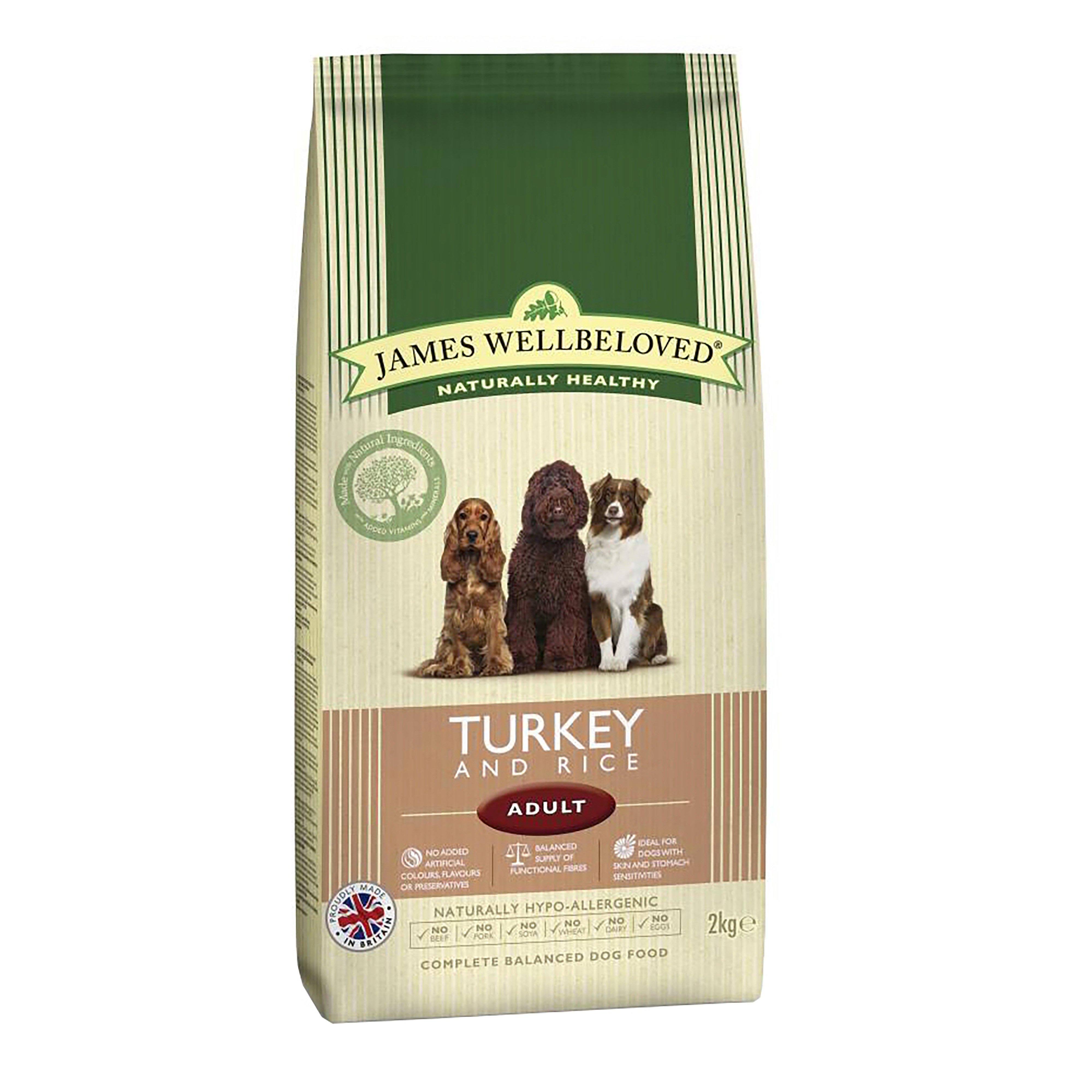 James Wellbeloved Adult Dog Food - Turkey & Rice Kibble, 2kg