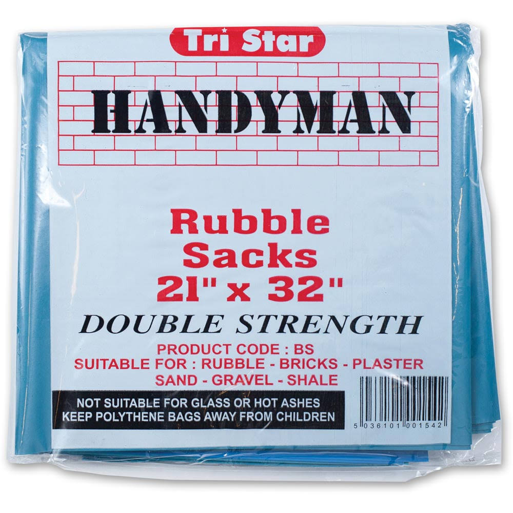 Tristar Heavy Duty Blue Rubble Sacks (10) 20 x 30in