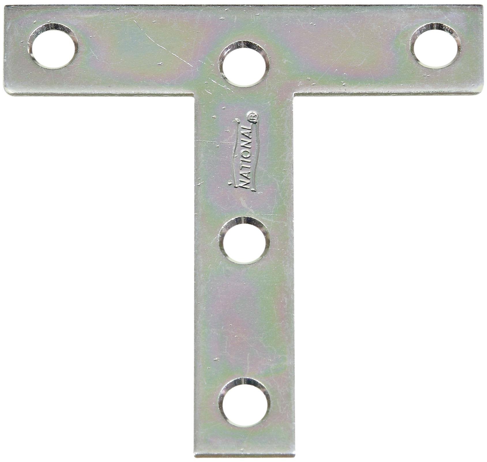 National Hardware T-Plate 0.07" H X 3" W X 3" L Zinc-Plated Steel Zinc-Plated N113-704