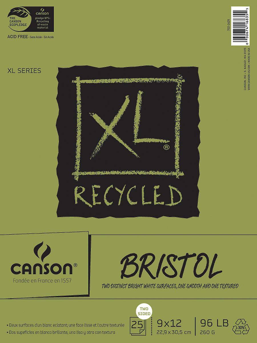 Canson XL Recycled Bristol Paper Pad - 9" x 12" Fold Over
