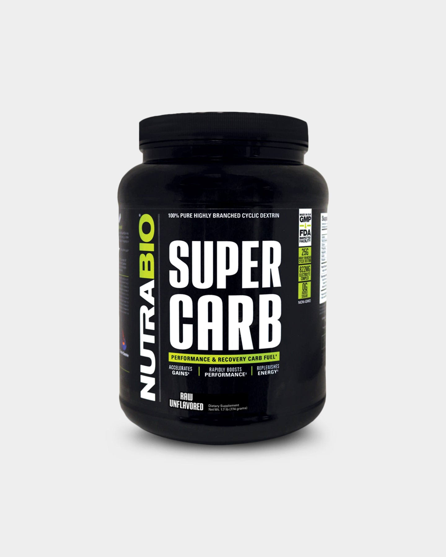 NutraBio Super Carb | During Workout | 30 Servings - Raw Unflavored