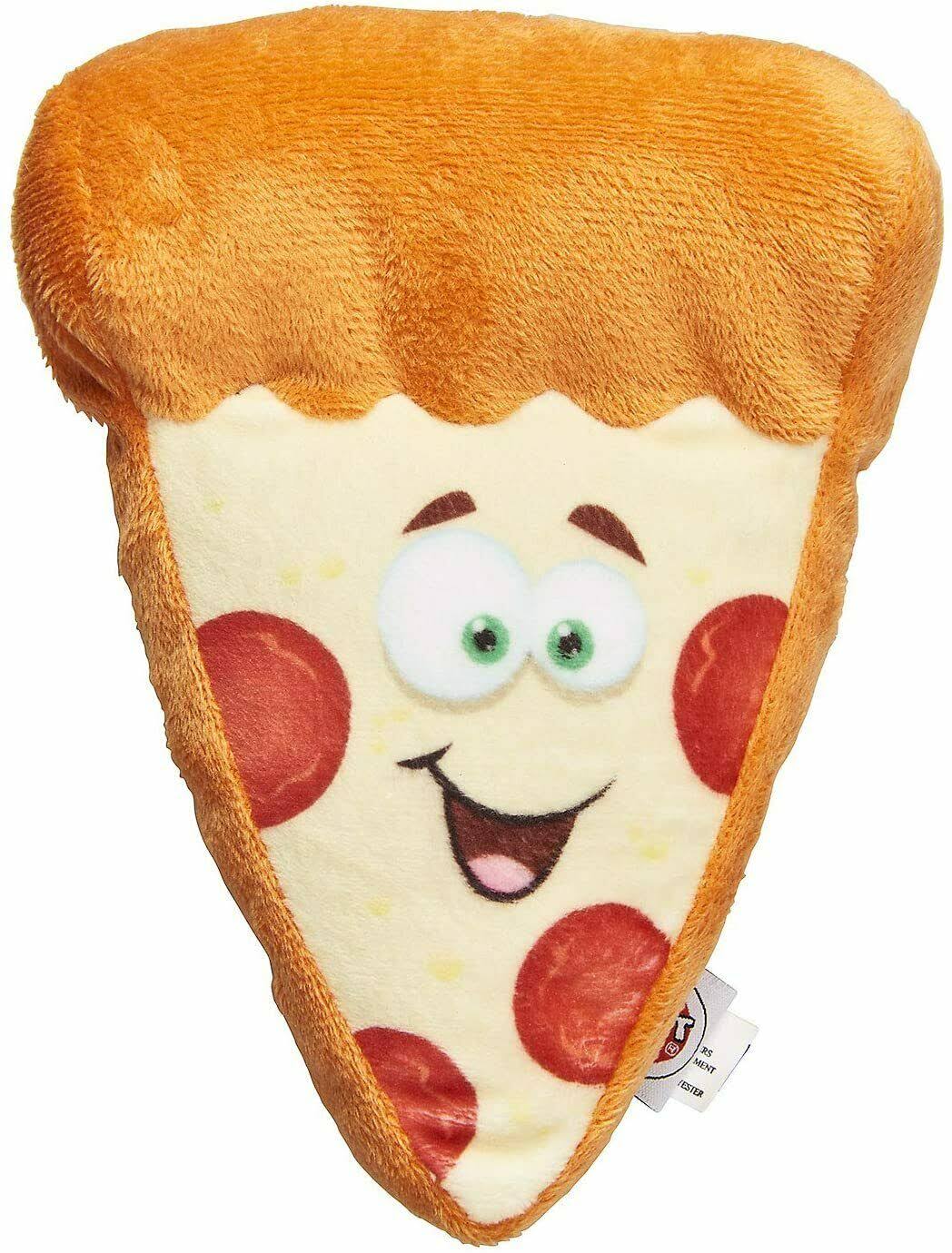 Spot Ethical Pepperoni Pizza Fun Face Food Dog Toy 6.5" with squeaker Soft Plush