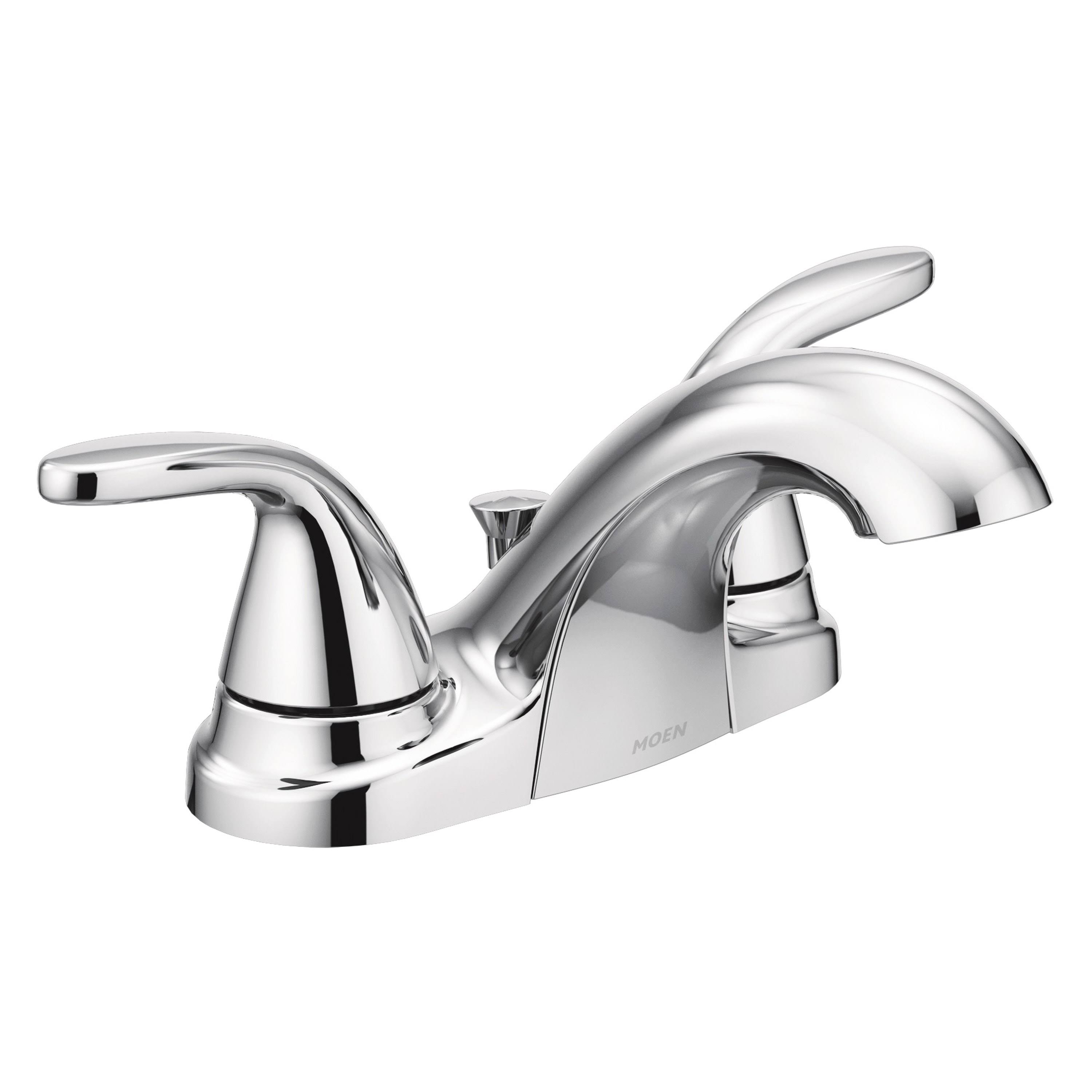 Moen Adler Two Handle Bathroom Faucet - Chrome, 1.2 GPM