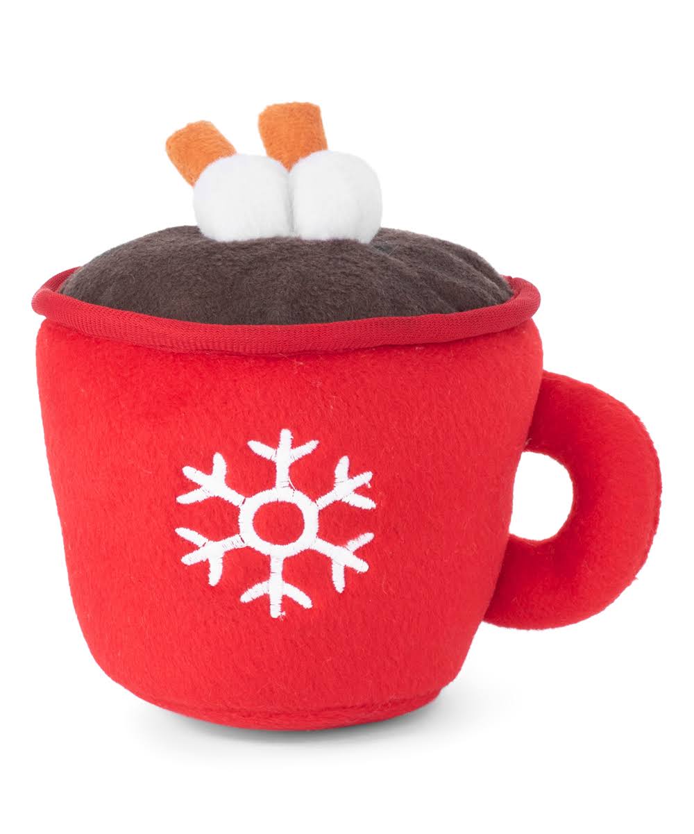 Zippy Paws Christmas Holiday NomNomz Squeaker Dog Toy - Hot Cocoa