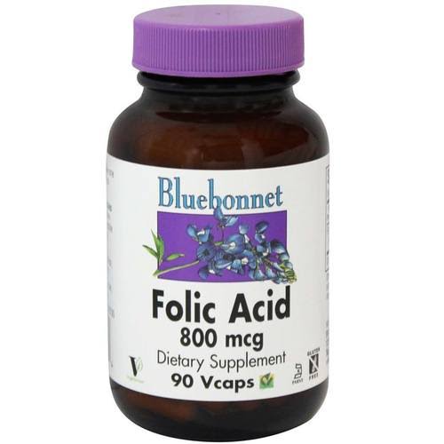 Bluebonnet Nutrition Folic Acid Dietary Supplement - 90 Capsules