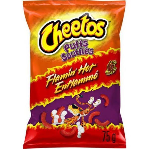 Cheetos Puffs Flamin' Hot Cheese Flavoured Snacks