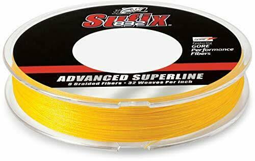 Sufix 832 Advanced Superline Braid, Hi-Vis Yellow, 80-Pound/300-Yard Spool