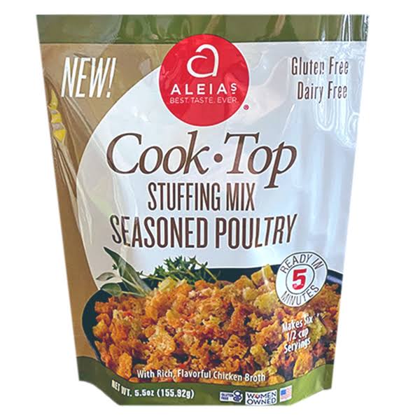 Aleia's Gluten Free Cook Top Stuffing Mix Seasoned Poultry 5.5 oz